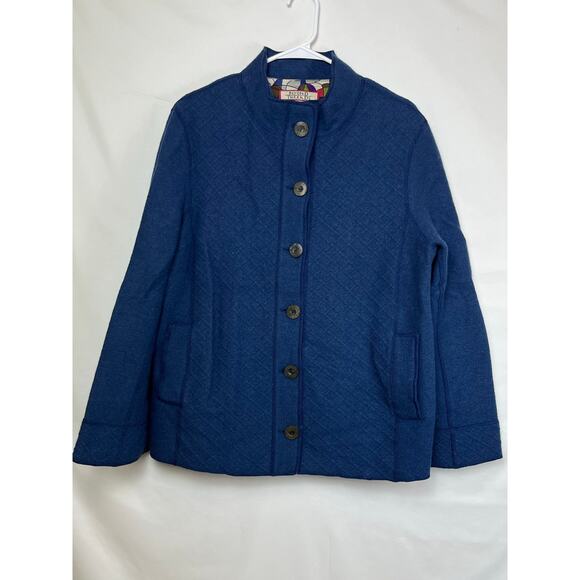 Beyond Threads Women's Size Large Blue Alpaca/Wool Blend Long Sleeve Blazer - Picture 1 of 8